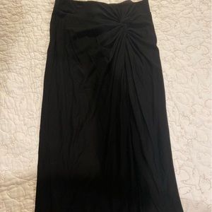 Vince Black Cotton Twist Skirt